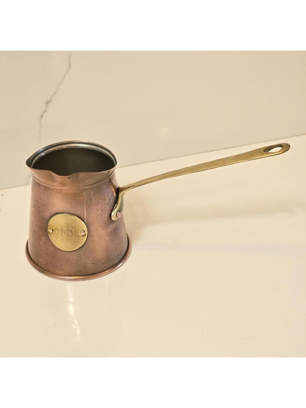 Vintage Copper Cider Measure/Ladle with Brass Accents and Handle